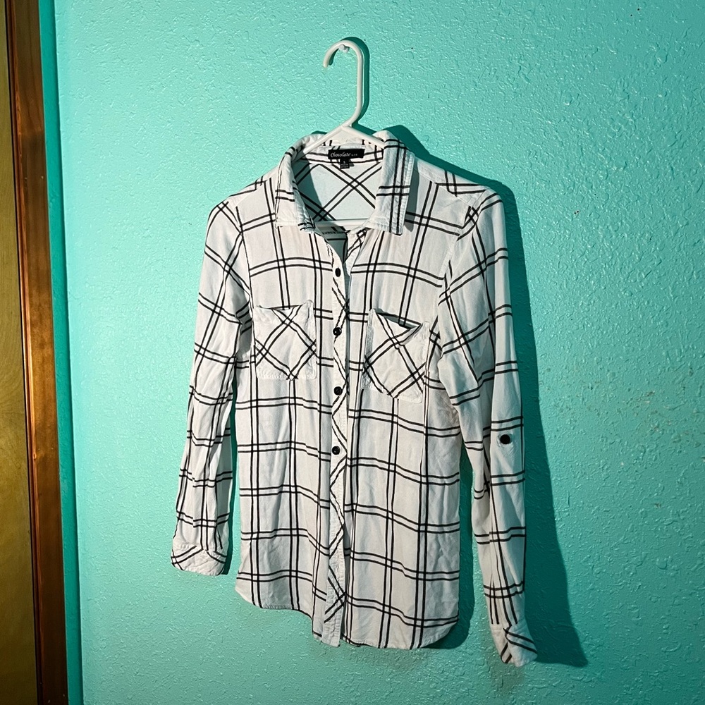Women’s Chocolate USA Collared Flannel